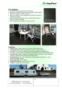 Brochure for Forteltsgulve - Campinggulve