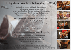 Højrebsservice hos Kødsnedkeren 2014