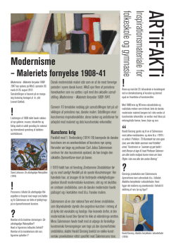 Modernisme - Maleriets fornyelse 1908-41