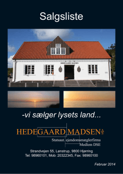 Salgsliste - Hedegaard