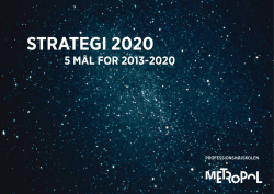 5 mål for 2013-2020 - Professionshøjskolen Metropol