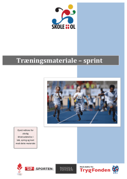 Træningsmateriale – sprint