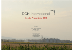 DCH International Præsentation – kort