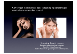 Cervikogen svimmelhed - Cervikal neuromuskulær kontrol (pdf)