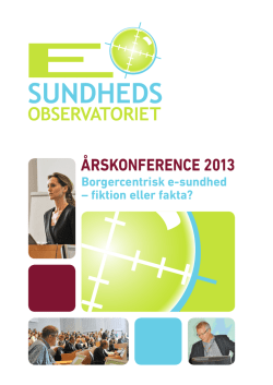 Konferencekatalog - E-sundhedsobservatoriets årskonference 2013