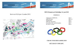 Kort over OL-byen i London 2012.