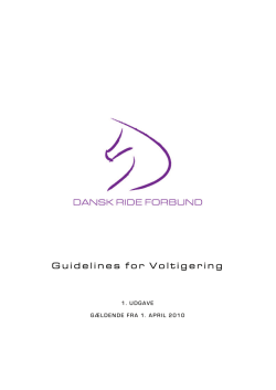 Guidelines for Voltigering