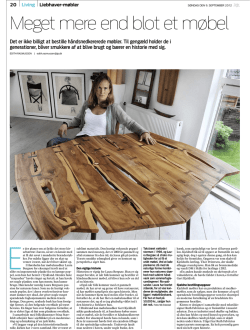 Meget mere end blot et møbel - Laura Bergsøe I Cabinetmaker