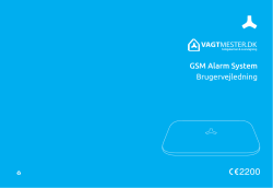 GSM Alarm System Brugervejledning