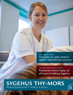 SygehuS Thy-MorS - Patientsikkert sygehus