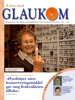 Glaukom 2010 1 - Norsk Glaukomforening
