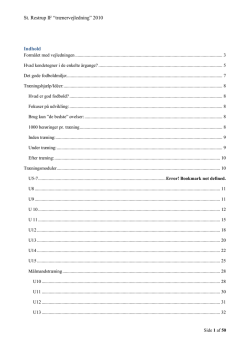 Tr&aelig;ningsvejledning &ndash; B&oslash;rnetr&aelig;ningskoncept St. Restrup IF