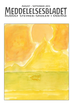 August – September 2013 - Rudolf Steiner