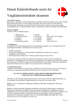 Norm for VKI-eksamen - Dansk Klatreforbund