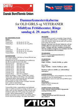 DM for Veteran - Dansk Bordtennis Union