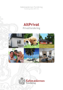Alt Privat APR-1312 - Købstædernes Forsikring