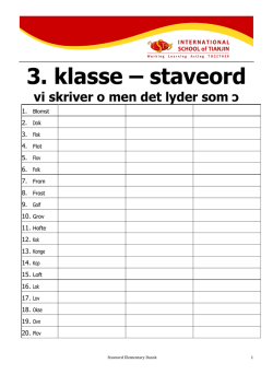 3. klasse – staveord