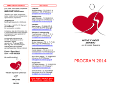 PROGRAM 2014 - Aktive Kvinder Esbjerg