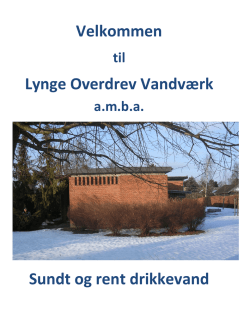 Velkommen Lynge Overdrev Vandværk Sundt og rent drikkevand