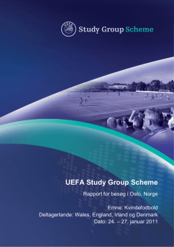 UEFA Study Group Scheme