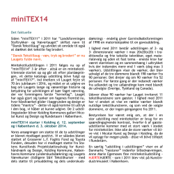 miniTEX14 - Dansk Tekstillaug