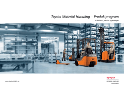 Toyotas produktkatalog - Toyota Material Handling