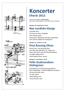 Sæsonprogram - Ny Musik i Birkerød