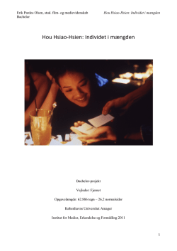 Hou Hsiao-Hsien: Individet i mængden