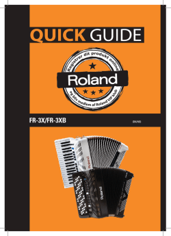 FR-3x Dansk Quick Guide - Roland Scandinavia a/s
