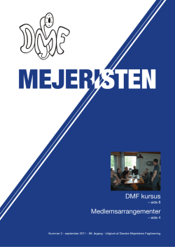 Mejeristen 3 2011 - Danske Mejeristers Fagforening