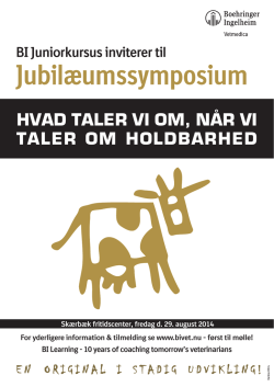Jubilæumssymposium - Vetsupport