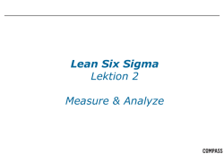 Lean Six Sigma Lektion 2 Measure & Analyze