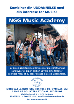 NGG Music Academy - Nordsjællands Grundskole og Gymnasium