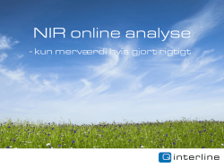 Q-Interline A/S - NIR Online Analyse