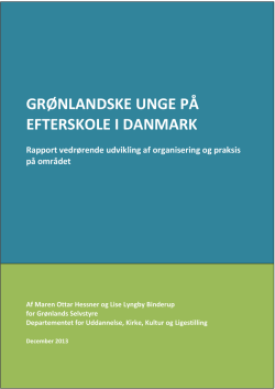 grønlandske unge på efterskole i danmark