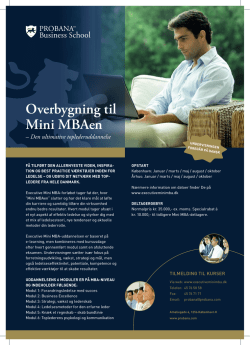 Overbygning til Mini MBAen – Den ultimative