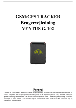 VENTUS G. 102 GPS-tracker manual