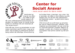 w w w . cfsa . eu Center for Socialt Ansvar - Home