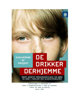 Evaluering af projekt: `De Drikker Derhjemme`.