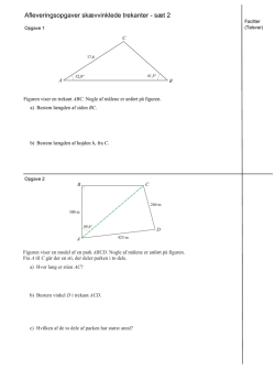 Afleveringsopgaver skævvinklede trekanter - sæt 2