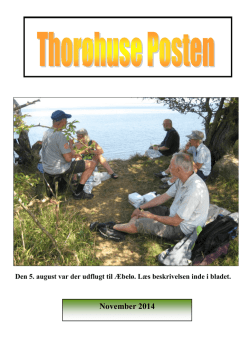 Thorøhuse posten November 2014