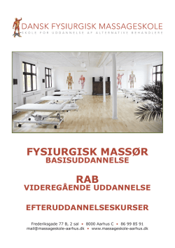 Generel brochure - Dansk Fysiurgisk Massageskole