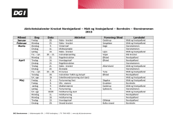 DGI Midt- og Vestsjælland Krocket Kalender 2015