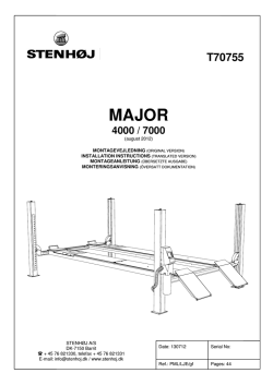 Stenhøj Major 3351 S Generelle tekniske specifikationer