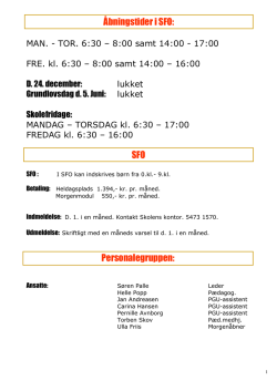 Herningsholmskolen Skolebestyrelsen har på sit møde d. 7.4. 2014