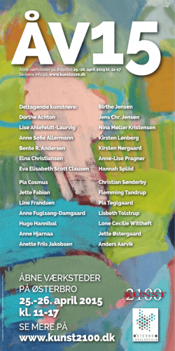Deltagerliste fra konferencen 2. marts 2015