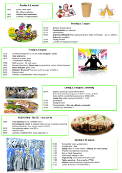 Program for sommerfest i Kollemorten 2012 - Vonge