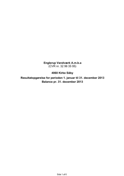 Ejerforeningen Kajhusene Budget 2014 Resultatopgørelse