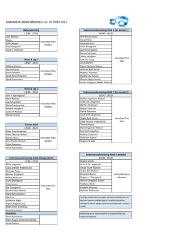 Program til klubmesterskab 2011 - Vejlby