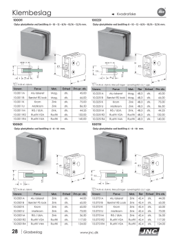 1 ANGLE STÅLGREB 96 mm Varenr. FG01 · 128 mm Varenr. FG02